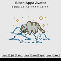 Bison Appa Avatar Embroidery 6 size