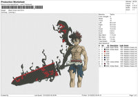 Black Clover only Embroidery File 6 size