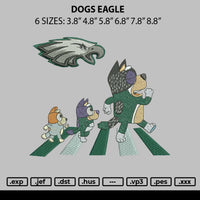 Dogs Eagle Embroidery File 6 sizes