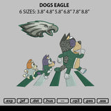 Dogs Eagle Embroidery File 6 sizes
