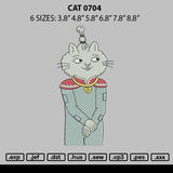Cat 0704 Embroidery File 6 sizes