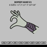 Bopeep Hand V2 Embroidery File 6 sizes