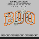 Boohalloween 2307 Embroidery File 6 sizes