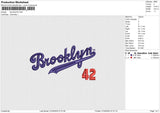 Brooklyn42 Embroidery File 6 size
