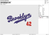 Brooklyn42 Embroidery File 6 size