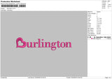 Burlingtontext Embroidery File 6 sizes