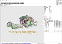 Buzz Lightyear Infinity Embroidery File 6 size