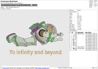 Buzz Lightyear Infinity Embroidery File 6 size