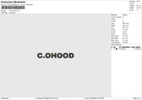 C-OHOOD Embroidery File 6 size