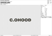 C-OHOOD Embroidery File 6 size