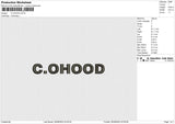 C-OHOOD Embroidery File 6 size