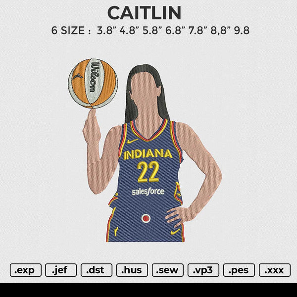 CAITLIN Embroidery File 6 size