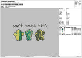 Cactus Icons Embroidery File 6 sizes