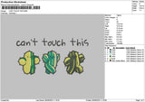 Cactus Icons Embroidery File 6 sizes