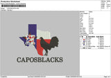 Caposblackstext Embroidery File 6 sizes