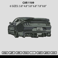 Car 1109 Embroidery File 6 sizes