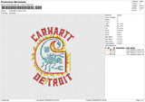 CARHARTT Detroit Embroidery File 6 size
