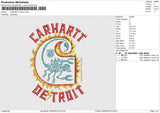 CARHARTT Detroit Embroidery File 6 size