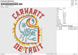 CARHARTT Detroit Embroidery File 6 size