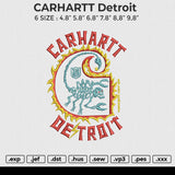 CARHARTT Detroit Embroidery File 6 size