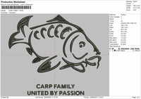Carp Family Embroidery File