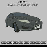 Car 2011 Embroidery File 6 sizes