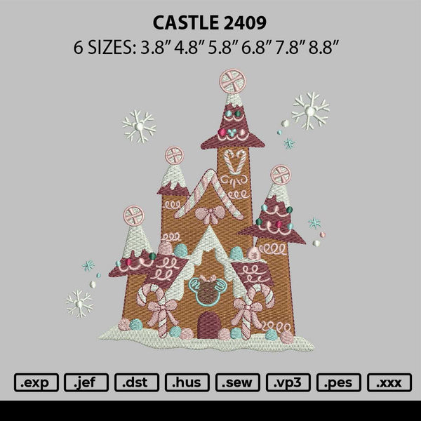 Castle 2409 Embroidery File 6 sizes