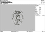 Cat Dog Outline 1703 Embroidery File 6 sizes