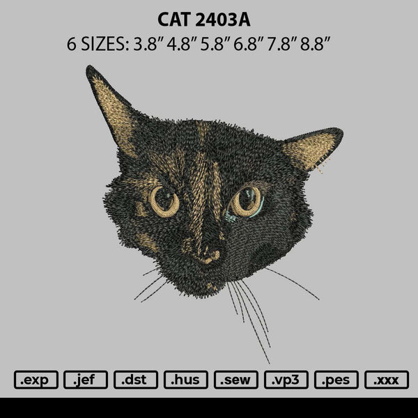 Cat 2403a Embroidery File 6 sizes