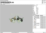 Cats 0204 Embroidery File 6 sizes