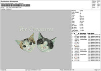 Cats 0204 Embroidery File 6 sizes