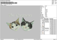 Cats 0204 Embroidery File 6 sizes