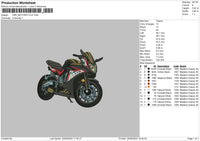 Motorcycle 03 Embroidery File 6 sizes