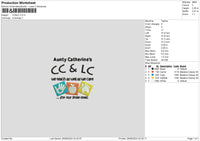 Auntytext Embroidery File 6 sizes