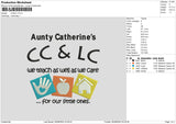 Auntytext Embroidery File 6 sizes