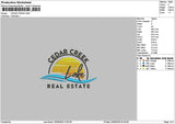 Cedartext Embroidery File 6 sizes