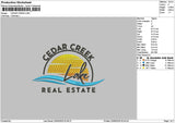 Cedartext Embroidery File 6 sizes