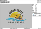 Cedartext Embroidery File 6 sizes