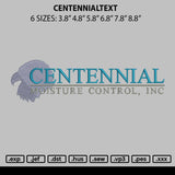 Centennialtext Embroidery File 6 sizes