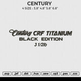 CENTURY Embroidery File 4 size