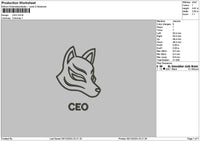 Wolf Mask 03 Embroidery File 6 sizes