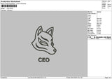 Wolf Mask 03 Embroidery File 6 sizes