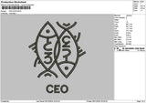 Fish Line 01 Embroidery File 6 sizes