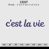 CEST Embroidery File 6 sizes