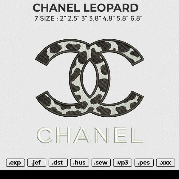 CHANEL LEOPARD Embroidery File 6 size