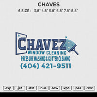 CHAVES Embroidery File 6 size