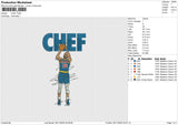 CHEF Embroidery File 6 sizes