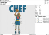 CHEF Embroidery File 6 sizes