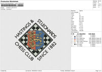 CHESS CLUB Embroidery File 6 size