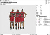 CHICAGO BULLS PLAYER Embroidery File 6 sizes